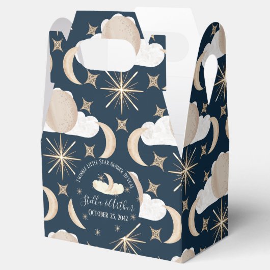 Twinkle Little Star Gender Reveal - Celestial Part Geschenkschachtel (Geöffnet)