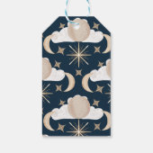 Twinkle Little Star Gender Reveal Celestial Party Geschenkanhänger (Rückseite)