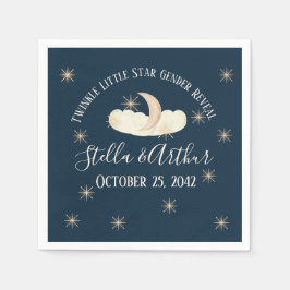 Twinkle Little Star Gender Reveal - Celestial Serviette