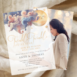 Twinkle Little Star Gender Reveal Custom Party Pergament Einladungen