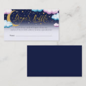 Twinkle Little Star Gender Reveal Diaper Raffle Begleitkarte (Vorne/Hinten)