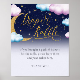 Twinkle Little Star Gender Reveal Diaper Raffle Poster