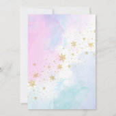 Twinkle Little Star Gender Reveal Dreamy Sky Einladung (Rückseite)