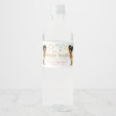 Twinkle Little Star Gender Reveal Ethnic Wasserflaschenetikett (Vorderseite)