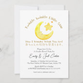 Twinkle Little Star Gender Reveal Niedlich Moon Einladung (Vorderseite)