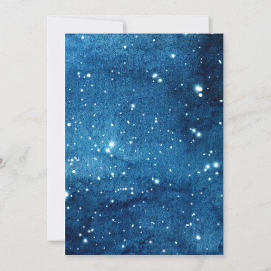 Twinkle Little Star Gender Reveal Niedlich Moon Einladung (Rückseite)