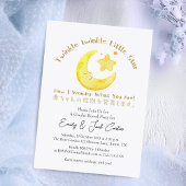 Twinkle Little Star Gender Reveal Niedlich Moon Einladung