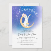 Twinkle Little Star Gender Reveal Niedlichen Bunny Einladung (Vorderseite)