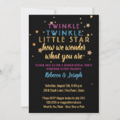 Twinkle Little Star Gender Reveal Party Einladung (Vorderseite)