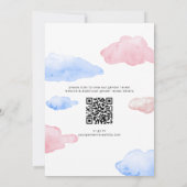 Twinkle Little Star Gender Reveal Party QR Code Einladung (Rückseite)