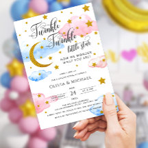 Twinkle Little Star Gender Reveal Party QR Code