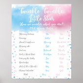 Twinkle Little Star Gender Reveal Poster (Vorne)