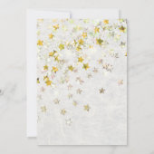 Twinkle Little Star Gender Reveal Retro Glitzer Einladung (Rückseite)