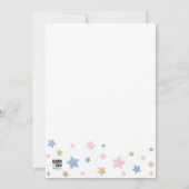 Twinkle Little Star Gender Reveitation Einladung (Rückseite)