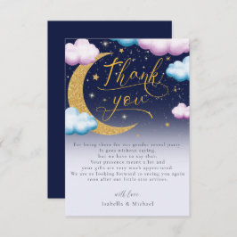 Twinkle Little Star Gender Reveve Vielen Dank Dankeskarte