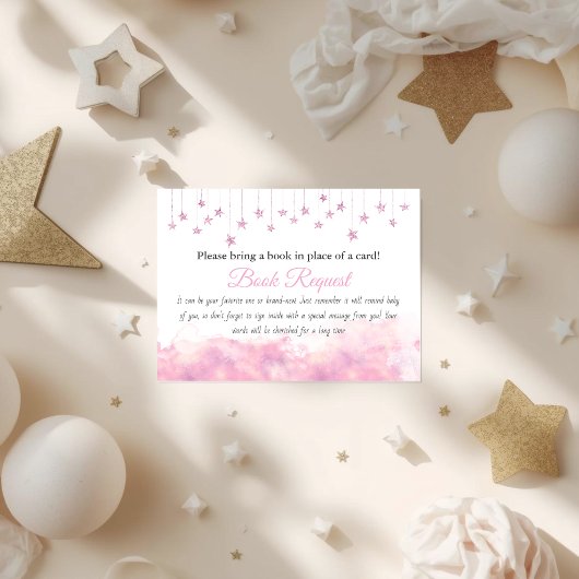 Twinkle Little Star Girl Book for Baby Shower Game Begleitkarte