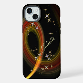 Twinkle Little Star - Glitzkunst mit individuellem iPhone 15 Plus Hülle