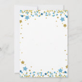 Twinkle Little Star Gold Baby Dusche Einladung (Rückseite)