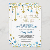 Twinkle Little Star Gold Baby Dusche Einladung (Vorne/Hinten)