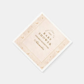 Twinkle Little Star Gold Baby Shower Serviette (Ecke)