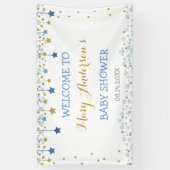 Twinkle Little Star Gold Blue Sparkle Hintergrund Banner (Vertikal)