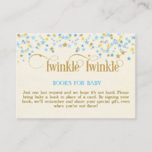 Twinkle Little Star Gold Book Request Card Begleitkarte