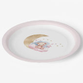 Twinkle Little Star Gold Moon Baby Dusche Pappteller (Schrägansicht)