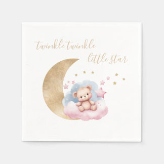 Twinkle Little Star Gold Moon Baby Dusche Serviette