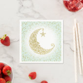 Twinkle Little Star Gold Moon Mint Napkin Serviette (Beispiel)