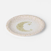 Twinkle Little Star Gold Moon Pink Pappteller (Schrägansicht)