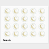 Twinkle Little Star Gold Moon Sticker Blau (Blatt)