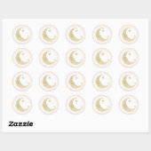 Twinkle Little Star Gold Moon Sticker Pink (Blatt)