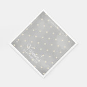 Twinkle Little Star Gray Baby Dusche Serviette (Ecke)