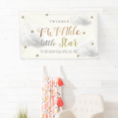 TWINkle Little Star Gray Baby Shower Banner (Insitu)