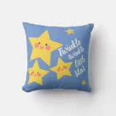 Twinkle Little Star Happy Yellow Stars Kissen (Vorderseite)