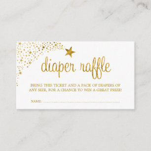 Twinkle Little Star Imitats Gold Diaper Raffle Tic Begleitkarte