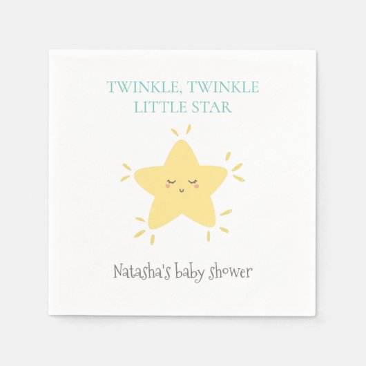 Twinkle Little Star Kinderzimmer Rhyme Baby Dusche Serviette (Vorderseite)