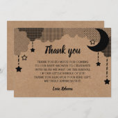 Twinkle Little Star Kraft Baby Dusche Vielen Dank Dankeskarte (Vorne/Hinten)