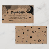 Twinkle Little Star Kraft Windeln Raffle Ticket Begleitkarte (Vorne/Hinten)