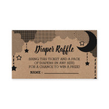Twinkle Little Star Kraft Windeln Raffle Ticket