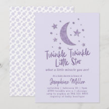 Twinkle Little Star Lavender Baby Dusche