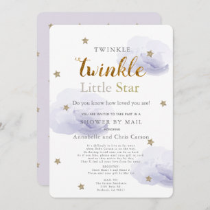 Twinkle Little Star Lavender Baby Dusche von Mail Einladung