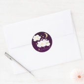 Twinkle Little Star Lila Bunny Baby Shower Gefalle Runder Aufkleber (Umschlag)