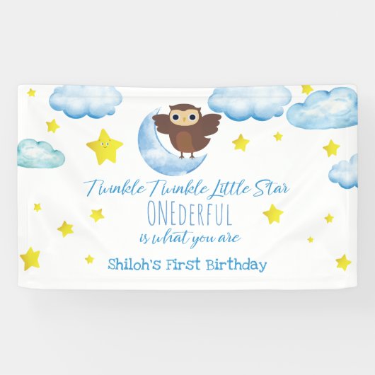 Twinkle Little Star mit Friendly Brown Owl Banner (Horizontal)