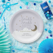 Twinkle Little Star Moon Lilac Babydusche Pappteller (Party)