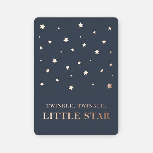 Twinkle Little Star Navy Blue Boy Baby Dusche Folieneinladung