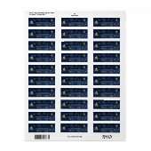 Twinkle Little Star Navy Blue Gold Rücksendeadress (Vorne)