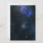 Twinkle Little Star Navy Gold Galaxy Baby Dusche Einladung (Rückseite)