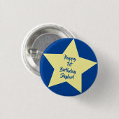 Twinkle Little Star Niedlich 1. Geburtstag Party T Button (Vorne & Hinten)
