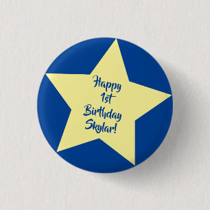 Twinkle Little Star Niedlich 1. Geburtstag Party T Button